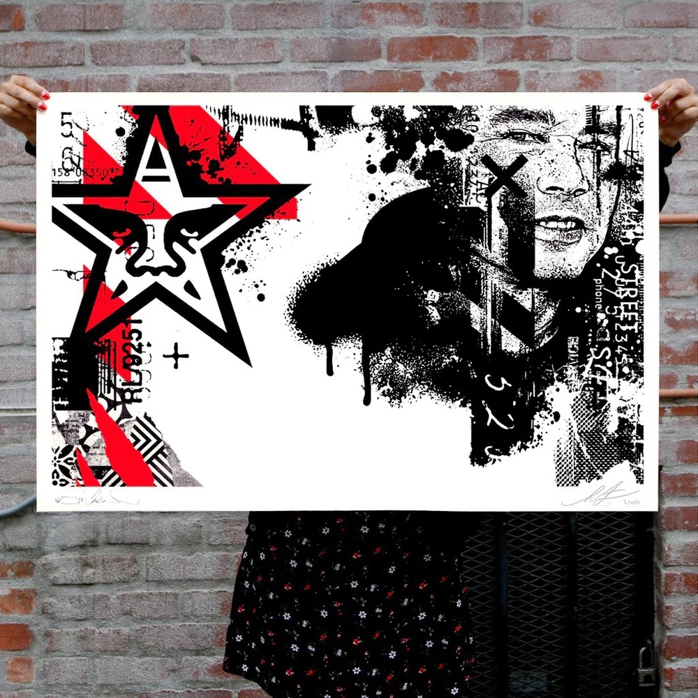Limited Edition Shepard Fairley X WK Interact Portrait Obey Giant LE Print /450